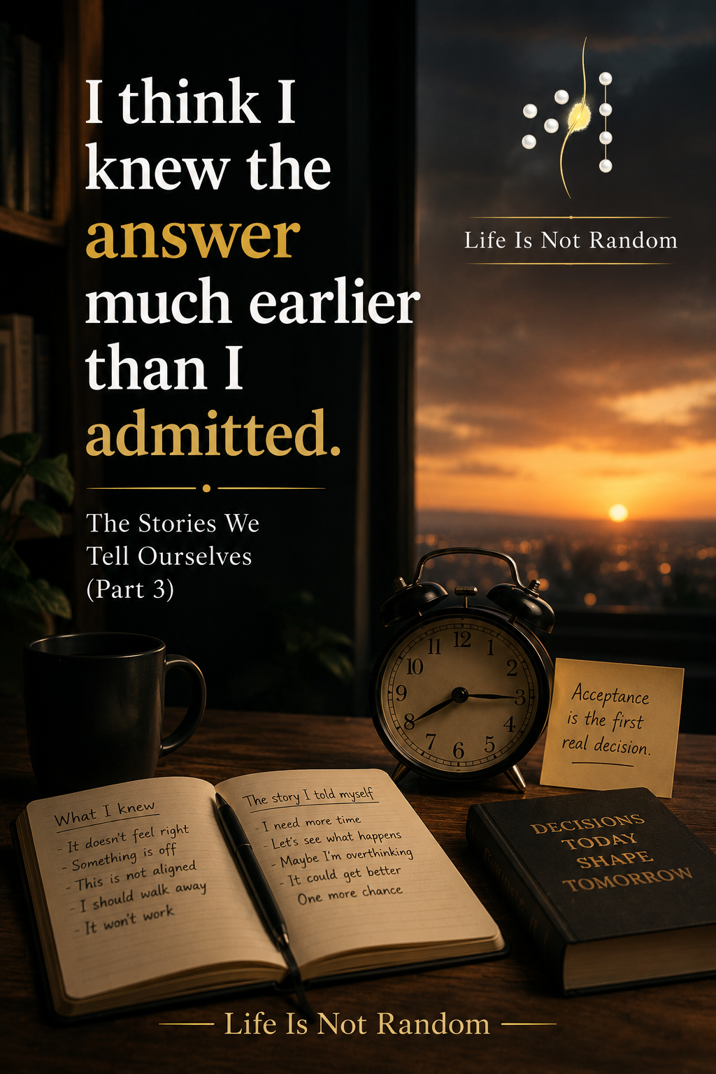I Was Waiting for a Different Answer. Life Never Sent One. (The Stories We Tell Ourselves - Part 3)